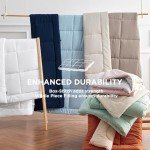 Bedsure Comforters Queen Size - Duvet Insert Contrast GentleSoft™ Down Alternative Comforter Quilted All Season Duvet with 8 Tabs, Machine Washable, Gifts for Women, White, Queen 88 x 88 Inches