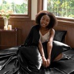 CozyLux Satin Sheets Queen Size - 4 Piece Black Bed Sheet Set with Silky Microfiber, 1 Deep Pocket Fitted Sheet, 1 Flat Sheet, and 2 Pillowcases - Smooth and Soft