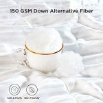 Bedsure Duvet Insert King Size - Lightweight Comforter, Quilted Cooling Duvet Insert, Down Alternative Comforter with 8 Tabs, GentleSoft™, Striped, Machine Washable, King, 90x102 inches