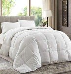 Chezmoi Collection All Season Down Alternative Comforter - Plush Microfiber Fill - Box Stitch Quilted - Duvet Insert with Corner Tabs (King, White)