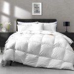 APSMILE Lightweight Down Feather Fibers Comforter King Size - Cooling Bed Comforter, Hotel Collection High Fill-Power Thin Duvet Insert for Warm Weather/Hot Sleepers, 106x90, White