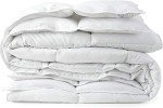 Chezmoi Collection All Season Down Alternative Comforter - Plush Microfiber Fill - Box Stitch Quilted - Duvet Insert with Corner Tabs (King, White)