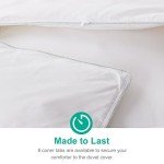 APSMILE Lightweight Down Feather Fibers Comforter King Size - Cooling Bed Comforter, Hotel Collection High Fill-Power Thin Duvet Insert for Warm Weather/Hot Sleepers, 106x90, White