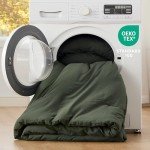 Bedsure Queen Size Comforter Set, Dark Green Soft Prewashed Bedding for All Seasons, 3 Pieces GentleSoft™ Warm Down Alternative Bed Set, 1 Lightweight Comforter (90"x90") and 2 Pillowcases (20"x26")