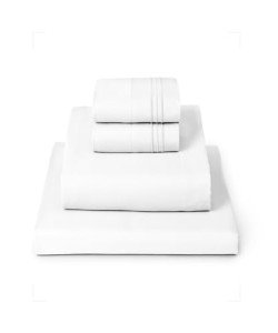 Mellanni Full Sheets Set - 4 PC Iconic Collection Bedding - Hotel Luxury, Extra Soft, Cooling Bed Sheets - Wrinkle, Fade, Stain Resistant (Full, White)