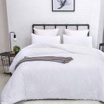 CLOTHKNOW White King Size Comforter Set 3Pcs White Bedding Comforter Sets Plain White Comforter King Solid White Bed Comforter Sets White Comforter Sets King