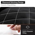 MUXHOMO 7 Pieces Queen Comforter Set, Reversible Bed in a Bag Queen Size, All Season Bedding Set with Comforter, Flat Sheet, Fitted Sheet, Pillowcases & Shams, Black & White