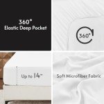 MUXHOMO 7 Pieces Queen Comforter Set, Reversible Bed in a Bag Queen Size, All Season Bedding Set with Comforter, Flat Sheet, Fitted Sheet, Pillowcases & Shams, Black & White