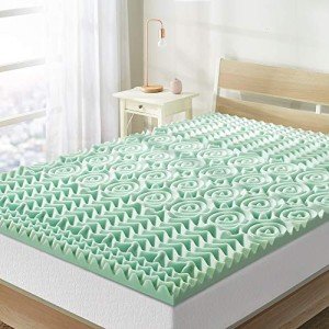 Best Price Mattress Queen Mattress Topper - 1.5 Inch 5-Zone Memory Foam Bed Topper Aloe Infused Cooling Mattress Pad, Queen Size