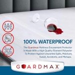 Guardmax Zippered Mattress Encasement - Queen Size - 100% Waterproof and Bed Bug Proof Mattress Protector - 6 Sided Absorbent Mattress Cover - Bed Sheet is Soft, Breathable, and Hypoallergenic.