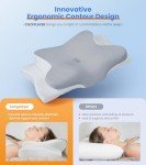 Ultra Pain Relief Cooling Pillow for Neck Support, Adjustable Cervical Pillow Cozy Sleeping, Odorless Ergonomic Contour Memory Foam Pillows, Orthopedic Bed Pillow for Side Back Stomach Sleeper
