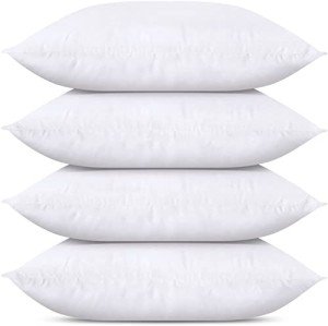 Utopia Bedding Throw Pillows (Set of 4, White), 12 x 20 Inches Pillows for Sofa, Bed and Couch Decorative Stuffer Pillow
