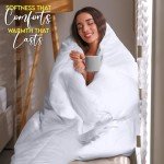 Utopia Bedding Comforter Duvet Insert, Quilted Comforter with Corner Tabs, Box Stitched Down Alternative Comforters Full Size (White)