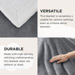 Bedsure Sherpa Fleece Throw Blanket Twin Size for Couch - Thick and Warm, Soft Fuzzy Plush Blanke for Winter, Grey, 60x80 Inches