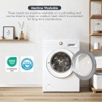 MIULEE 22x22 Pillow Inserts,Set of 2 Down Feather Throw Pillows for Couch Sofa Bed, Decorative Fluffy Throw Pillow Inserts Cotton Fabric,White