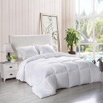 Utopia Bedding Comforters California King Size, All Season Duvet Insert, Down Alternative Box Stitched Bed Comforter with Corner Tabs, Machine Washable (White)