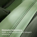 Bedsure Bed in a Bag Queen Size 7 Pieces - 100% Cotton Sheet and Polyester Bedding Comforter Sets, Soft Olive Green Bed Set with Down Alternative Comforter, Cotton Sheets, Pillowcases & Shams