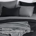 Bedsure King Comforter Set Black, 8 Pieces Prewashed King Size Bed in a Bag with Soft Fleece Bed Blanket, Down Alternative Bedding Set for All Seasons, Sheets, Pillowcases & Shams