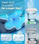 Osteo Enjoy Pain Relief Sleeping Cervical Neck Pillow, Ergonomic Contour Zoned Fits Side Sleeper, Non-Temperature Affected Memory Foam Pillows, Q-max Cooling Pillow Support Back Stomach Sleepers