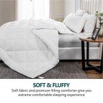 Cozynight Soft Comforter King Size Duvet Insert-Lightweight Down Alternative Comforter-Fluffy & Breathable & Machine Washable Diamond Stitching(White,106"X92")