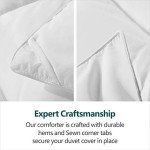 Cozynight Soft Comforter King Size Duvet Insert-Lightweight Down Alternative Comforter-Fluffy & Breathable & Machine Washable Diamond Stitching(White,106"X92")