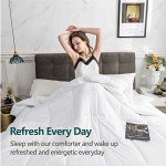 Cozynight Soft Comforter King Size Duvet Insert-Lightweight Down Alternative Comforter-Fluffy & Breathable & Machine Washable Diamond Stitching(White,106"X92")