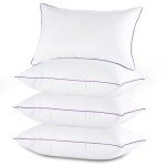 JOLLYVOGUE Pillows Standard Size Set of 4, Cooling and Supportive Bed Pillows with Super Soft Down Alternative Fill, Luxury Fluffy Hotel Quality for Side, Back and Stomach Sleepers