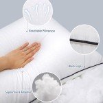 Higoom Standard Size Bed Pillows for Sleeping 4 Pack,Luxury Hotel Pillows,Comfortable and Supportive,Machine Washable,Suitable for Stomach,Back and Side Sleepers.