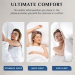 JOLLYVOGUE Pillows Standard Size Set of 4, Cooling and Supportive Bed Pillows with Super Soft Down Alternative Fill, Luxury Fluffy Hotel Quality for Side, Back and Stomach Sleepers