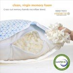 Love Attitude Shredded Memory Foam Pillows Queen Size Set of 2, Cooling Firm Pillows Queen Size 2 Pack for Bed, Adjustable for Side Back Stomach Sleepers