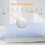 Love Attitude Shredded Memory Foam Pillows Queen Size Set of 2, Cooling Firm Pillows Queen Size 2 Pack for Bed, Adjustable for Side Back Stomach Sleepers