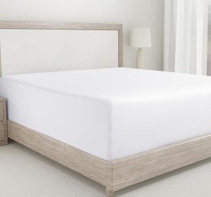 Cal King Fitted Sheet White, 100% Cotton 400 Thread Count Sateen, Deep Pocket, Durable Better Than Egyptian Quality, Fitted Sheet Only (California King, White)