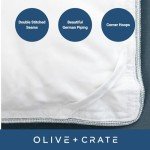 Olive + Crate 100% Cooling Bamboo Comforter from Viscose - King Size - Hypoallergenic, Breathable & Moisture-Wicking Bedding - All Season Lightweight Plush Design - Organic Bamboo King Comforter