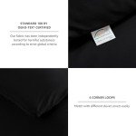 CozyLux King Size Comforter Set Black, 3 Pieces Solid comforter king size Breathable Quilted Style Bedding Sets, Luxury Soft Microfiber Down Alternative Comforter Bed Set (1 Comforter & 2 Pillowcases)