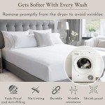 California Design Den Soft 100% Cotton Sheets Full Size Bed Set - Sateen Weave, Cooling Sheets, Deep Pockets with All Around Elastic for a, Durable Bedding Set - White