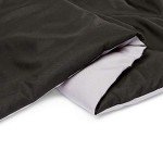 Amazon Basics Comforter Blanket Full/Queen, Reversible, Lightweight Microfiber, All Season, Black/Grey