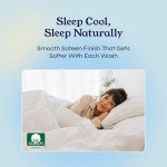 California Design Den Natural 100% Cotton Sheets Queen Size Bed Set - Soft 400 Thread Count Sateen, Queen Sheets, Deep Pockets with All Around Elastic for A, Cool & Durable Bedding - White