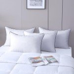 JOLLYVOGUE Bed Pillows Standard Size Set of 4, Cooling and Supportive Full Pillow 4 Pack with Down Alternative Filling for Side and Back Sleepers, Hotel Collection, 26x20 Inches