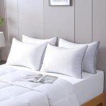 JOLLYVOGUE Bed Pillows Standard Size Set of 4, Cooling and Supportive Full Pillow 4 Pack with Down Alternative Filling for Side and Back Sleepers, Hotel Collection, 26x20 Inches