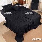 Utopia Bedding King Bed Sheets Set - 4 Piece Bedding - Brushed Microfiber - Shrinkage and Fade Resistant - Easy Care (Queen, Black)