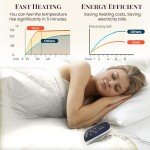 Thermee Micro Flannel Blanket King Size Heated Blanket with 10 settings, Programable Heating Blanket, Luxuriously Soft Heated Throw Blanket, Rapid Heating Thermal Blanket, Warm Blanket - Sand