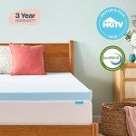 LINENSPA Memory Foam Mattress Topper - 3 Inch Gel Infused Memory Foam - Plush Feel - Cooling and Pressure Relieving - CertiPUR Certified - Dorm Room Essentials - Twin XL Size
