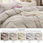 Bedsure Duvet Cover Queen Size - 3 Pieces Prewashed Extra Soft Bedding Set, Includes 1 Duvet Cover 90x90 Inches with Zipper Closure & 2 Pillow Shams, Linen, Comforter Not Included