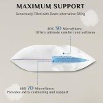 JOLLYVOGUE Pillows Queen Size Set of 2, Cooling and Supportive Bed Pillows with Super Soft Down Alternative Fill, Luxury Fluffy Hotel Quality for Side, Back, and Stomach Sleepers