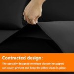 TAIMIT Queen Size Comforter Set - 7 Pieces, Bed in a Bag Bedding Sets with All Season Soft Quilted Warm Fluffy Reversible Comforter,Flat Sheet,Fitted Sheet,2 Pillow Shams,2 Pillowcases,Black