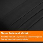 TAIMIT Queen Size Comforter Set - 7 Pieces, Bed in a Bag Bedding Sets with All Season Soft Quilted Warm Fluffy Reversible Comforter,Flat Sheet,Fitted Sheet,2 Pillow Shams,2 Pillowcases,Black