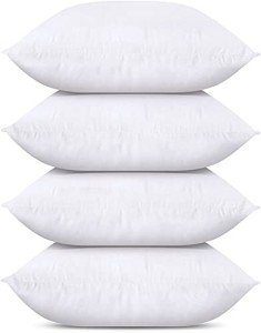 Utopia Bedding Throw Pillows (Set of 4, White), 20 x 20 Inches Pillows for Sofa, Bed and Couch Decorative Stuffer Pillow