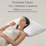 JOLLYVOGUE Pillows Queen Size Set of 2, Cooling and Supportive Bed Pillows with Super Soft Down Alternative Fill, Luxury Fluffy Hotel Quality for Side, Back, and Stomach Sleepers