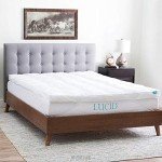 LUCID Ultra Plush 3 Inch Down Alternative Fiber Bed Mattress Topper - Allergen Free Pillow Top - Soft and Breathable Cotton Percale Cover - Full Size,White