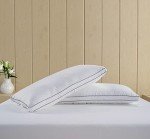 LANE LINEN Pillows Standard Size Set of 4 (20"x26") - Soft Gusseted Bed Pillow for Back, Stomach or Side Sleepers - Hotel Quality Down Alternative Standard Pillows Pack of 4 - White